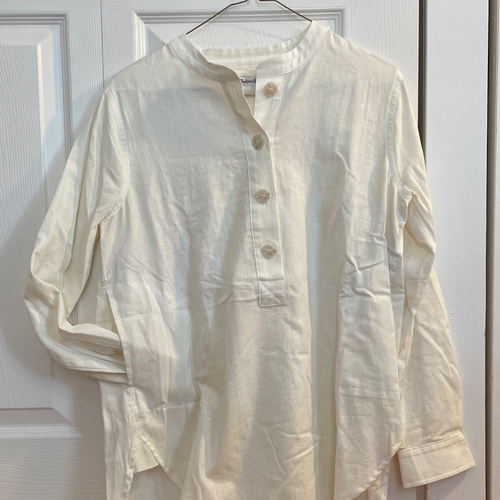 Madewell Cream Button-Up Tunic